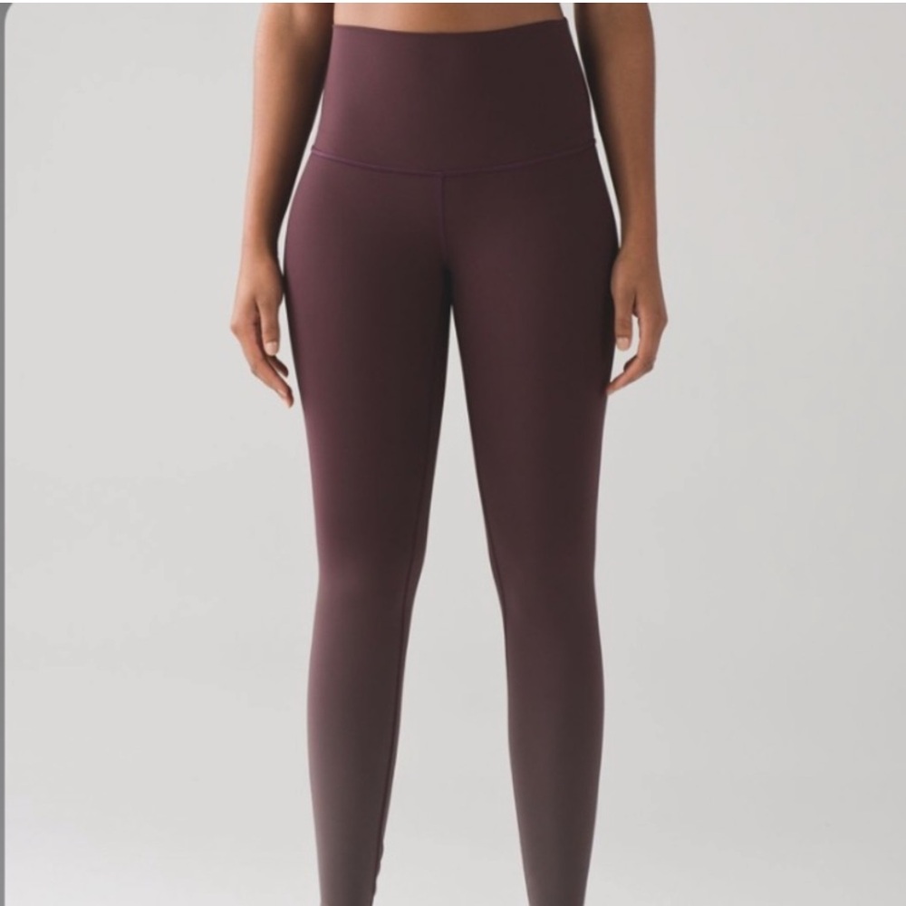 lululemon Wunder Under Hi-Rise Tights in Ombré Burgundy/Wine